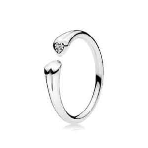 Bague Ouverte Deux cœurs argent Bague Ouverte Deux cœurs argent