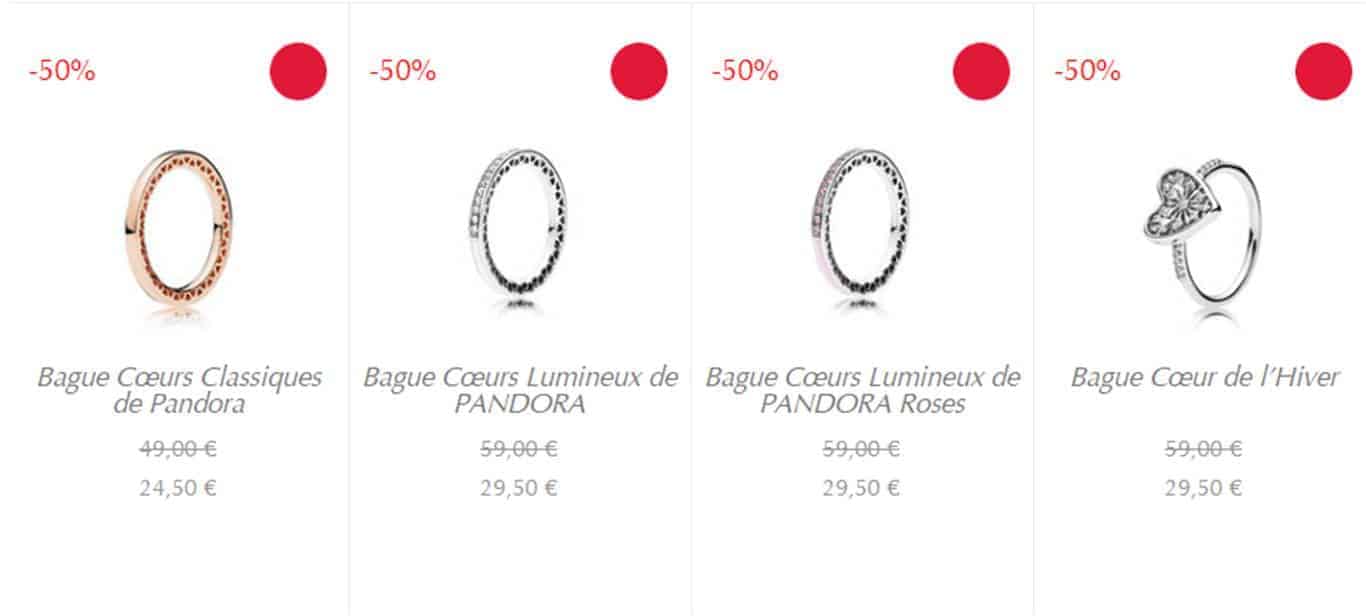 Bagues Offre Vente privée Pandora Bagues Offre Vente privée Pandora