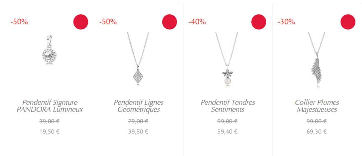 Colliers Offre Vente privée Pandora Colliers Offre Vente privée Pandora