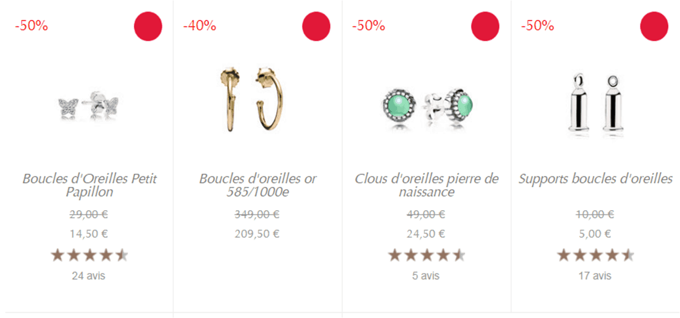 Boucles d'oreilles Pandora Solde Ete 2018 Boucles d'oreilles Pandora Solde Ete 2018