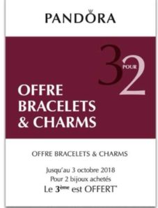 offre Pandora 3 pour 2