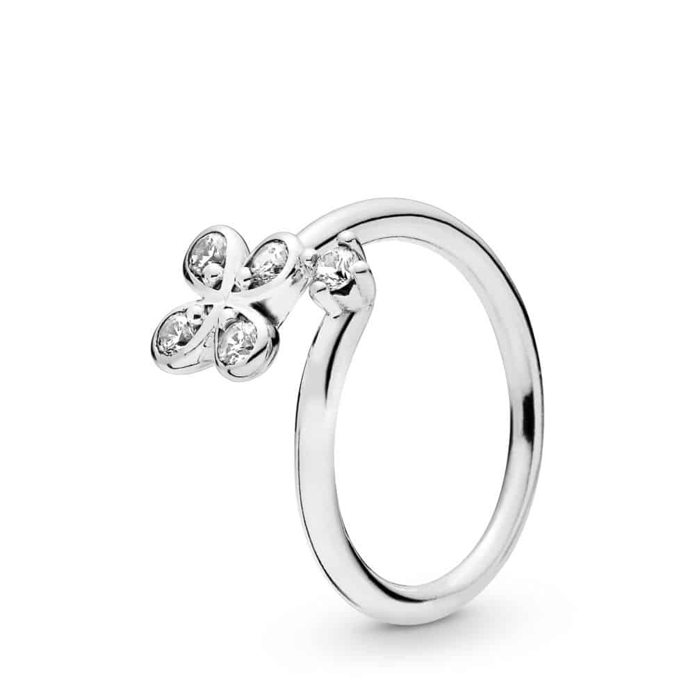 Bague Fleur à Quatre Pétales et Bourgeon ouverte en Argent 59€ - 197988CZ Bague Fleur à Quatre Pétales et Bourgeon ouverte en Argent 59€ - 197988CZ