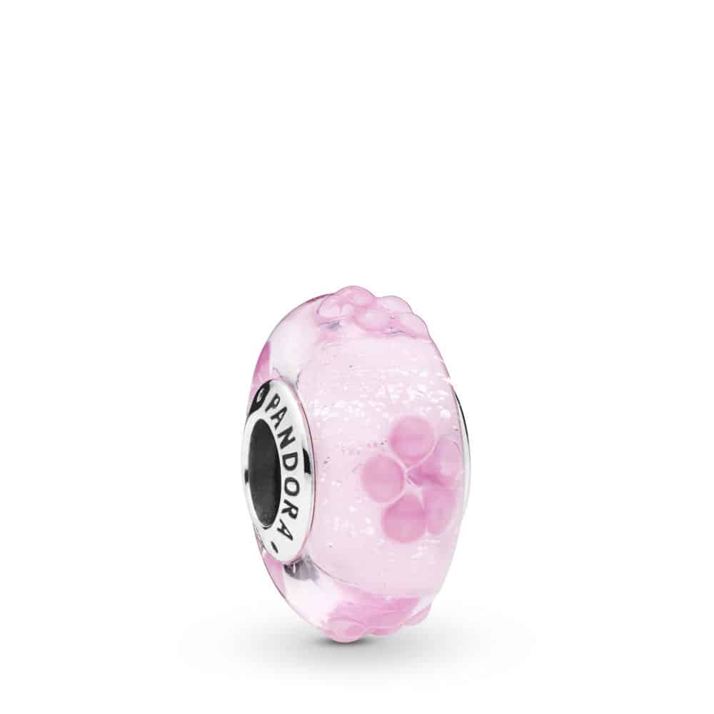 Charm Murano Floral Rose en Argent - 797901 Charm Murano Floral Rose en Argent - 797901