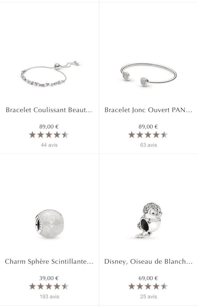 Vente privée 1+1 = 3 Pandora Vente privée 1+1 = 3 Pandora