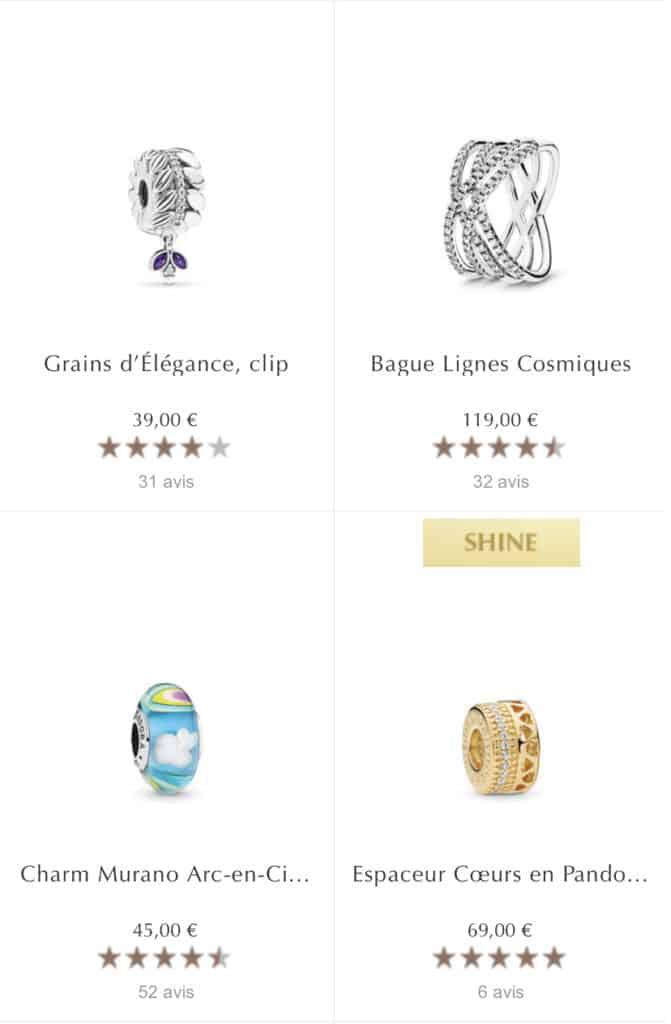 Vente privée 1+1 = 3 Pandora Vente privée 1+1 = 3 Pandora