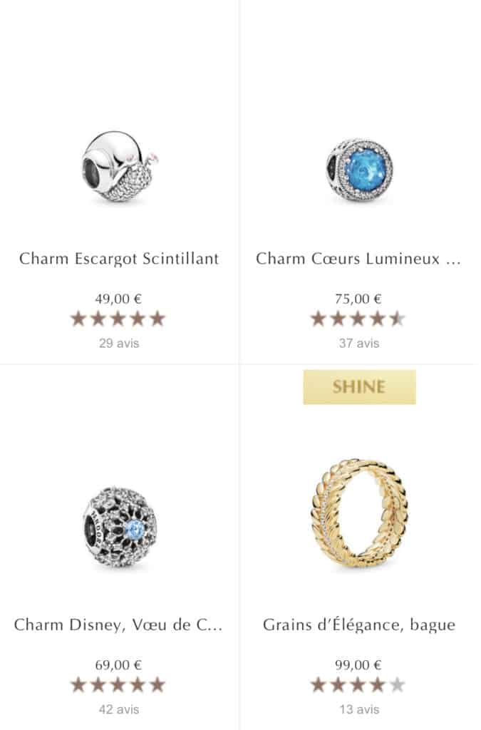 Vente privée 1+1 = 3 Pandora Vente privée 1+1 = 3 Pandora