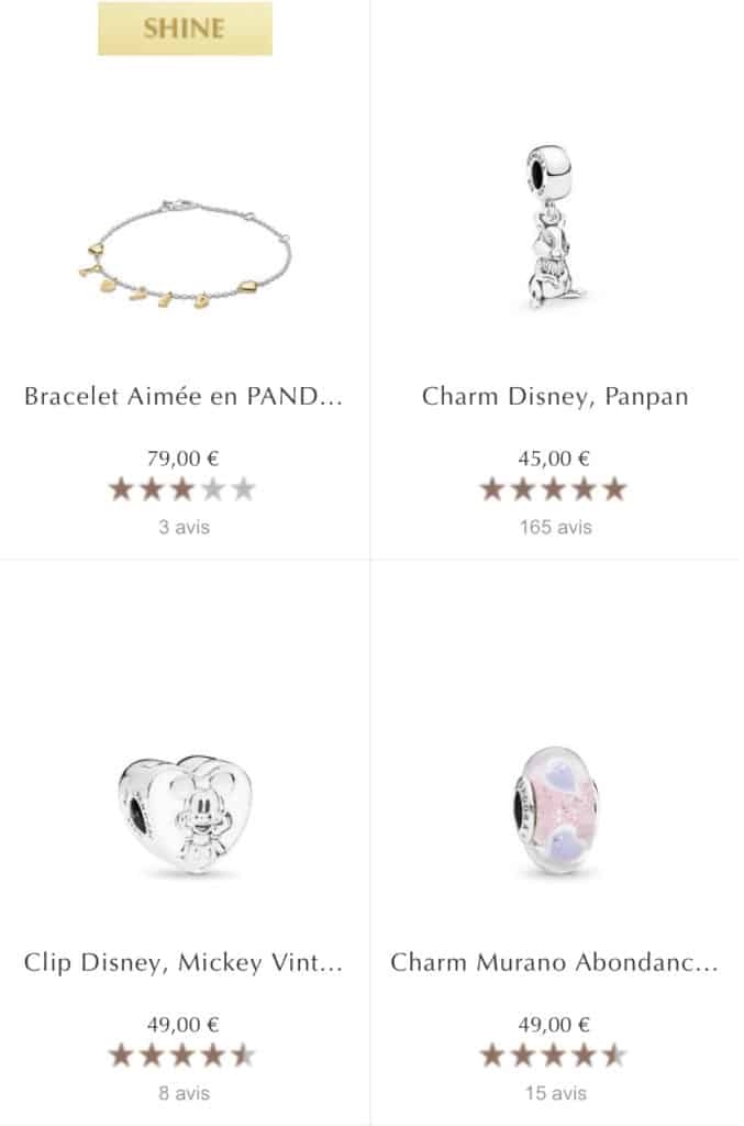 Vente privée 1+1 = 3 Pandora Vente privée 1+1 = 3 Pandora