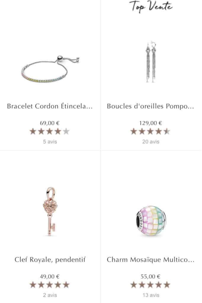 Vente privée 1+1 = 3 Pandora Vente privée 1+1 = 3 Pandora