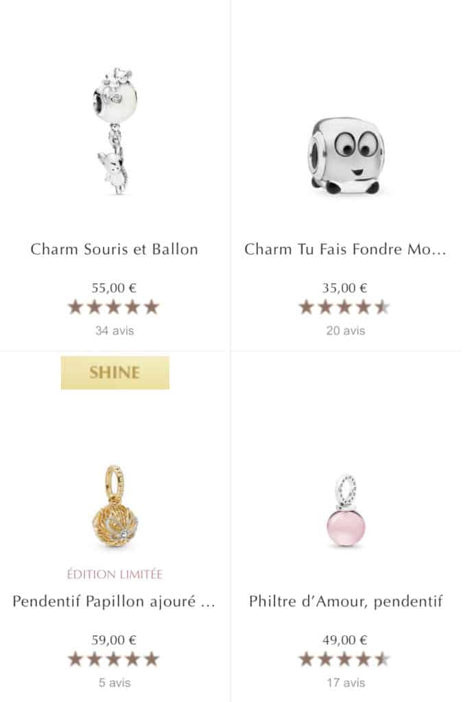 Vente privée 1+1 = 3 Pandora Vente privée 1+1 = 3 Pandora