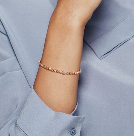 Rendu du Bracelet Sphère et Pavé Or Rose : 169€ - 588342CZ Rendu du Bracelet Sphère et Pavé Or Rose : 169€ - 588342CZ