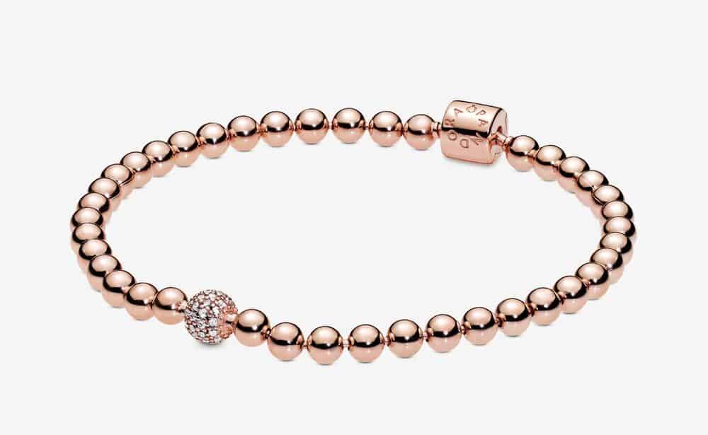 Bracelet Sphère et Pavé Or Rose : 169€ - 588342CZ Bracelet Sphère et Pavé Or Rose : 169€ - 588342CZ