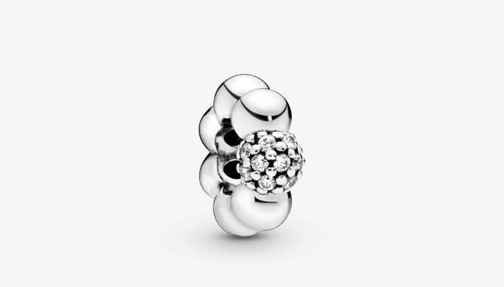Charm Espaceur Sphère polie et pavée en argent 29€ - 798310CZ Charm Espaceur Sphère polie et pavée en argent 29€ - 798310CZ