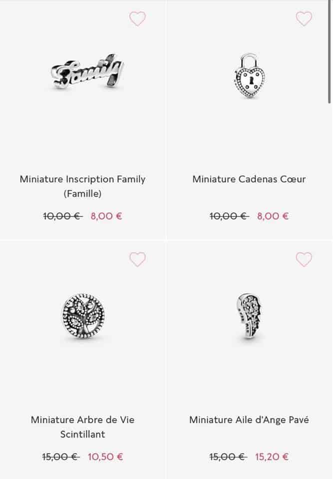 Miniatures soldes pandora Miniatures soldes pandora