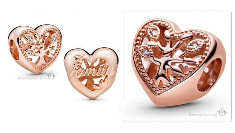 Arbre de vie charm ajouré or rose - fête des mères - 39€ Arbre de vie charm ajouré or rose - fête des mères - 39€