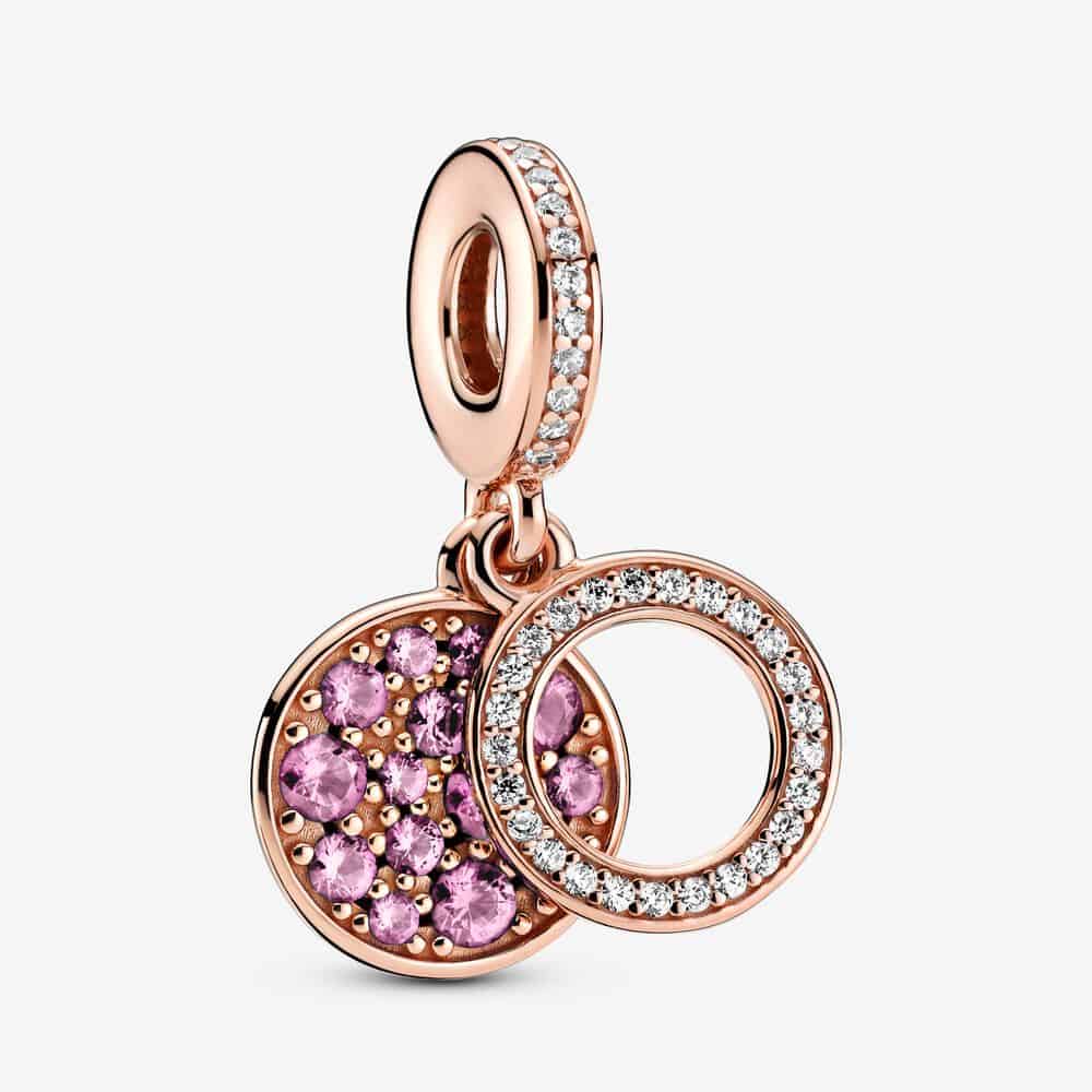 Charm Pendant Double Disque Rose Scintillant 69,00 € - 789186C02 Charm Pendant Double Disque Rose Scintillant 69,00 € - 789186C02