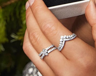 Rendu de la bague Flocon Scintillant Rendu de la bague Flocon de neige Scintillant