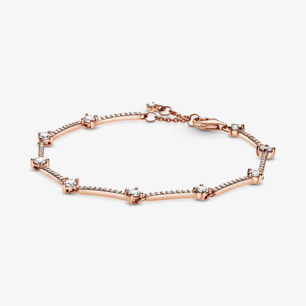 Bracelet Barres Pavé Or Rose Scintillant 129,00 € - 589217C01 Bracelet Barres Pavé Or Rose Scintillant 129,00 € - 589217C01