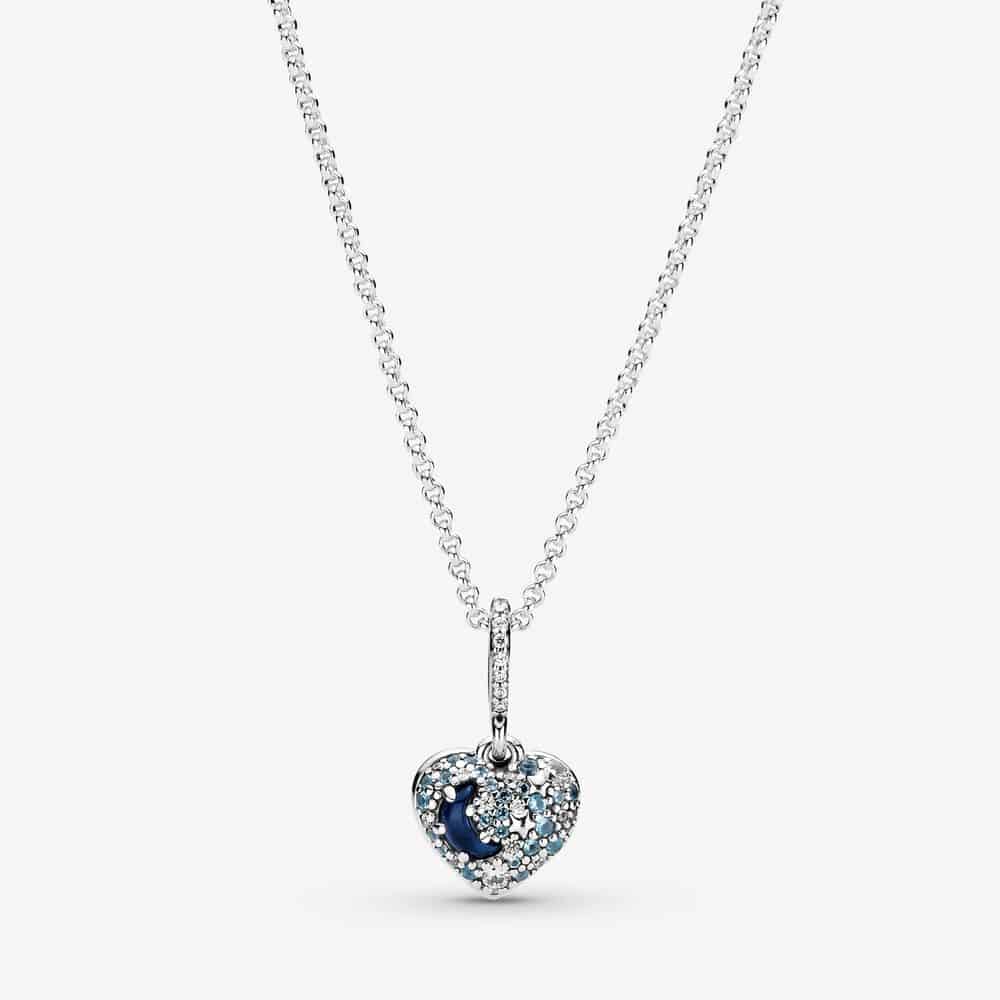 Collier Cœur Scintillant Lune Bleue & Étoiles 99,00 € - 399232C01 Collier Cœur Scintillant Lune Bleue & Étoiles 99,00 € - 399232C01