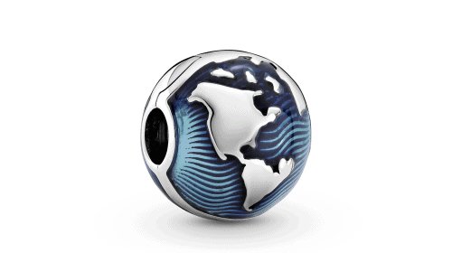 Charm Clip Bleu Globe En Argent 39€ - 799429C01 Charm Clip Bleu Globe En Argent 39€ - 799429C01