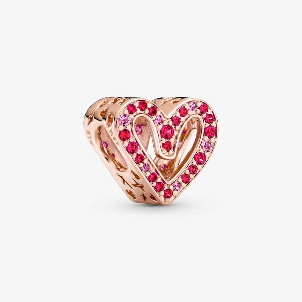 Charm Esquisse de Cœur Rouge Rubis & Rose Scintillant 59,00 € - 788692C02 Charm Esquisse de Cœur Rouge Rubis & Rose Scintillant 59,00 € - 788692C02