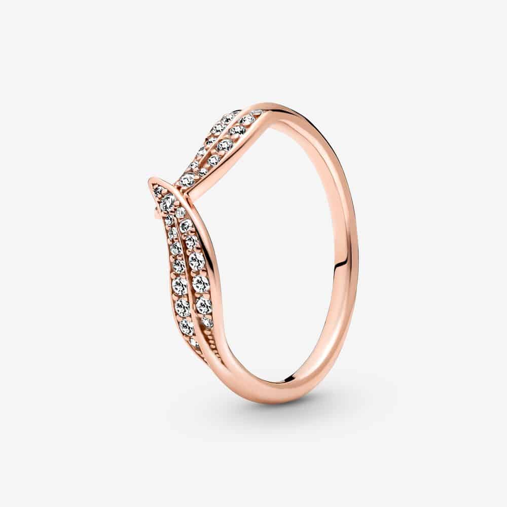Bague Feuilles Scintillantes Or Rose - 189533C01 Bague Feuilles Scintillantes Or Rose - 189533C01