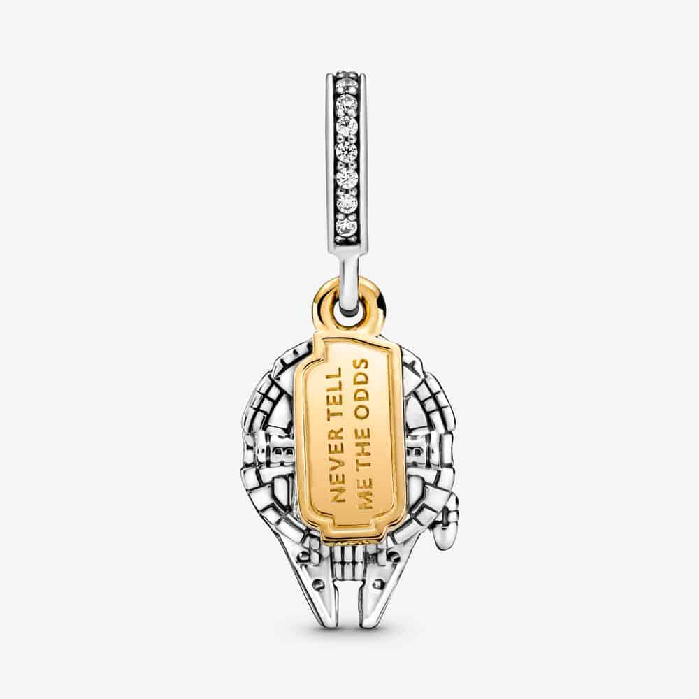 Dos du Charm Pandora Star Wars Vaisseau Faucon Millenium - 769504C01 Dos du Charm Pandora Star Wars Vaisseau Faucon Millenium - 769504C01