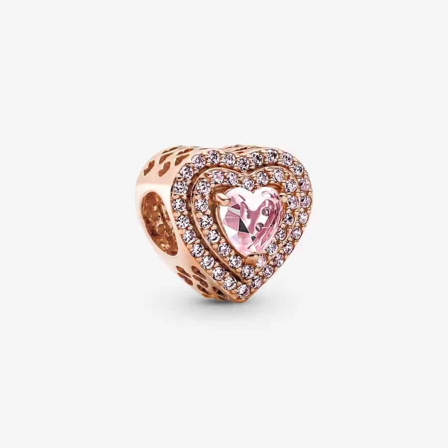 Charm Cœurs Nivelés Scintillant 79,00 € - 789218C01 Charm Cœurs Nivelés Scintillant 79,00 € - 789218C01