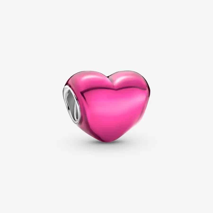 Charm Cœur Rose Métallique 35,00 € - 799291C03 Charm Cœur Rose Métallique 35,00 € - 799291C03