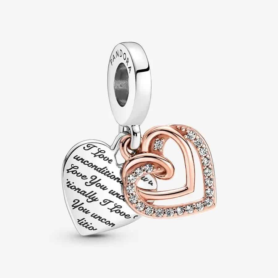 Charm Pendant Double Cœurs Entrelacés 59,00 € - 781062C01 Charm Pendant Double Cœurs Entrelacés 59,00 € - 781062C01