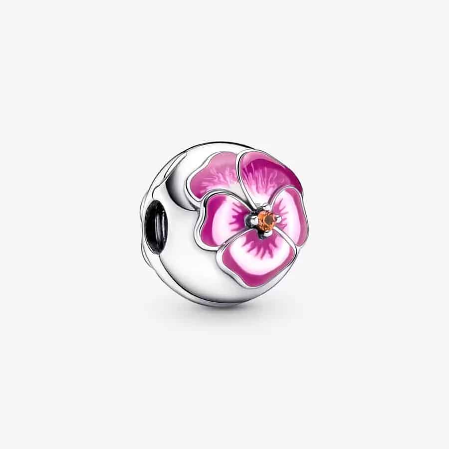Charm Clip Pensée Rose 49,00 € - 790772C01 Charm Clip Pensée Rose 49,00 € - 790772C01