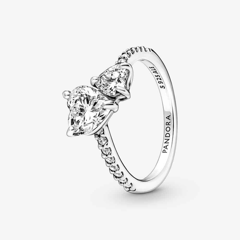 Bague Scintillante Cœur Double 89,00 € - 191198C01 Bague Scintillante Cœur Double 89,00 € - 191198C01