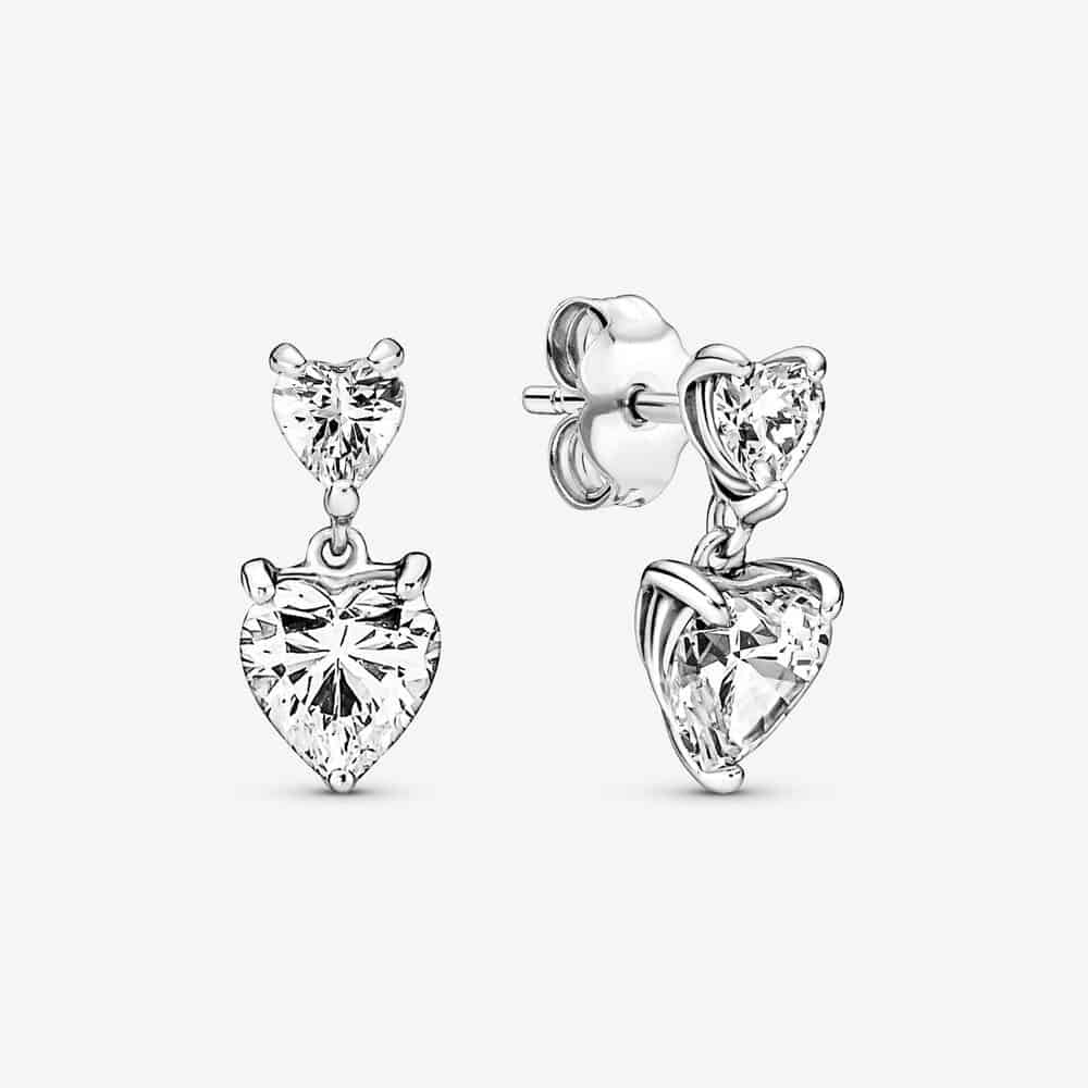 Clous d'Oreilles Scintillants Cœur Double 59,00 € - 291199C01 Clous d'Oreilles Scintillants Cœur Double 59,00 € - 291199C01