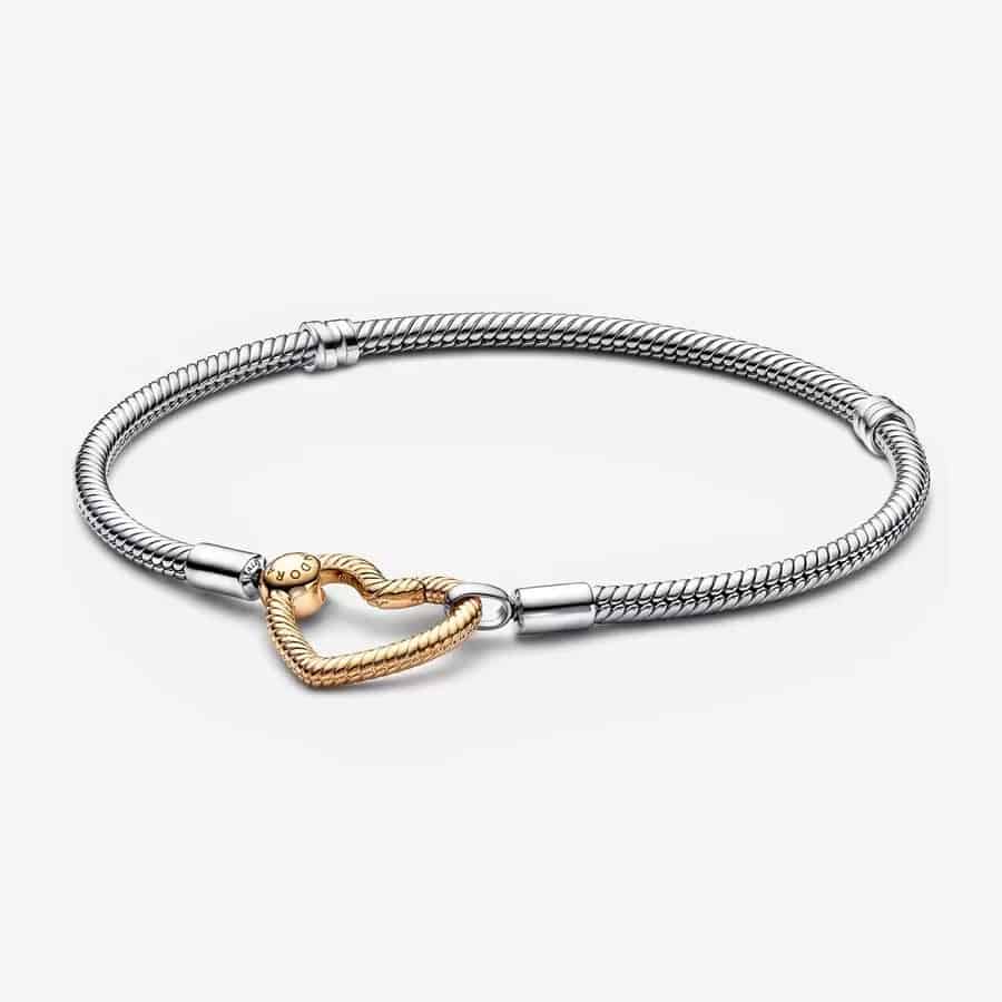 Bracelet Maille Serpent Fermoir Cœur Pandora Moments 99,00 € - 569539C00 Bracelet Maille Serpent Fermoir Cœur Pandora Moments 99,00 € - 569539C00