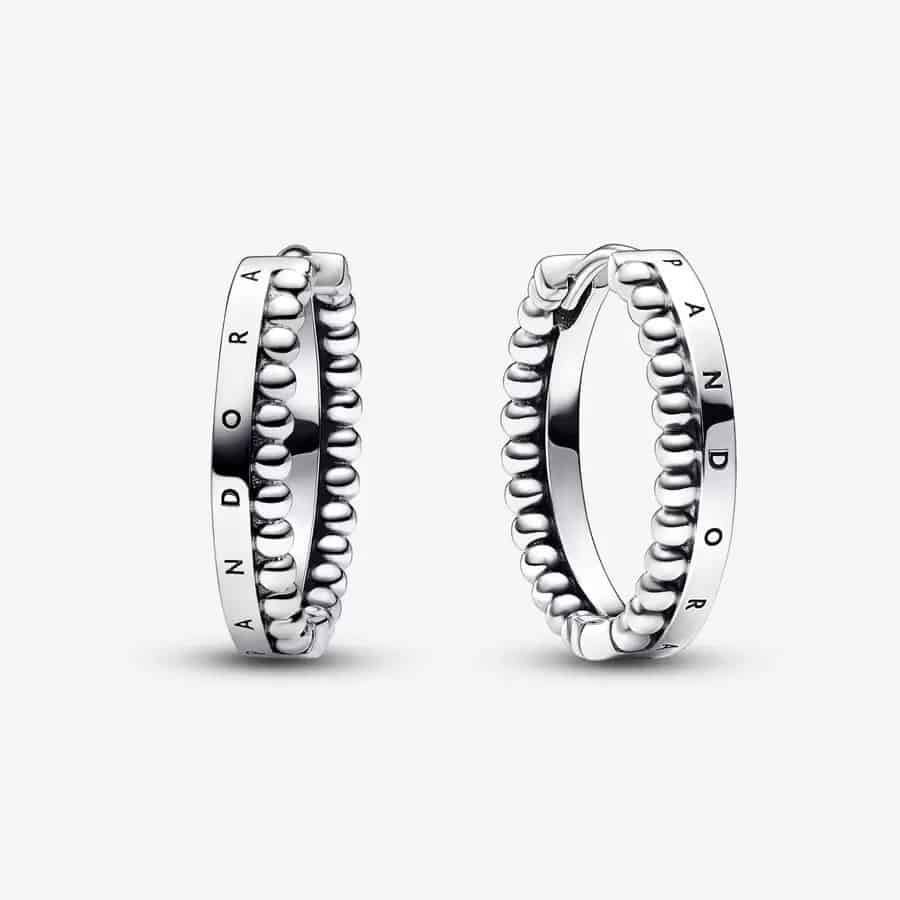 Créoles Perlés Logo Pandora Signature 69,00 € - 292310C00 Créoles Perlés Logo Pandora Signature 69,00 € - 292310C00