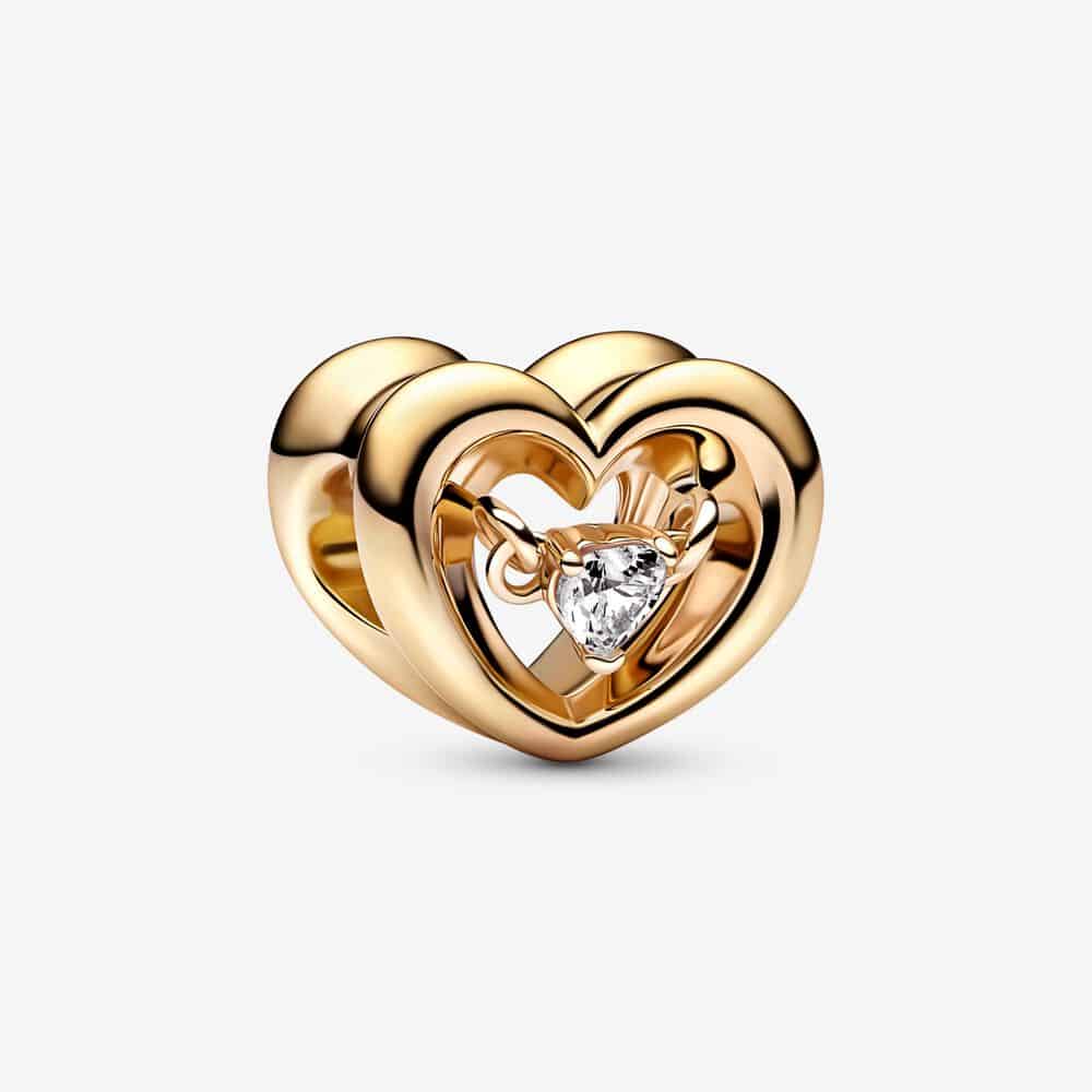 Charm Cœur Rayonnant & Pierre Flottante 69,00 € - 762493C01 Charm Cœur Rayonnant & Pierre Flottante 69,00 € - 762493C01