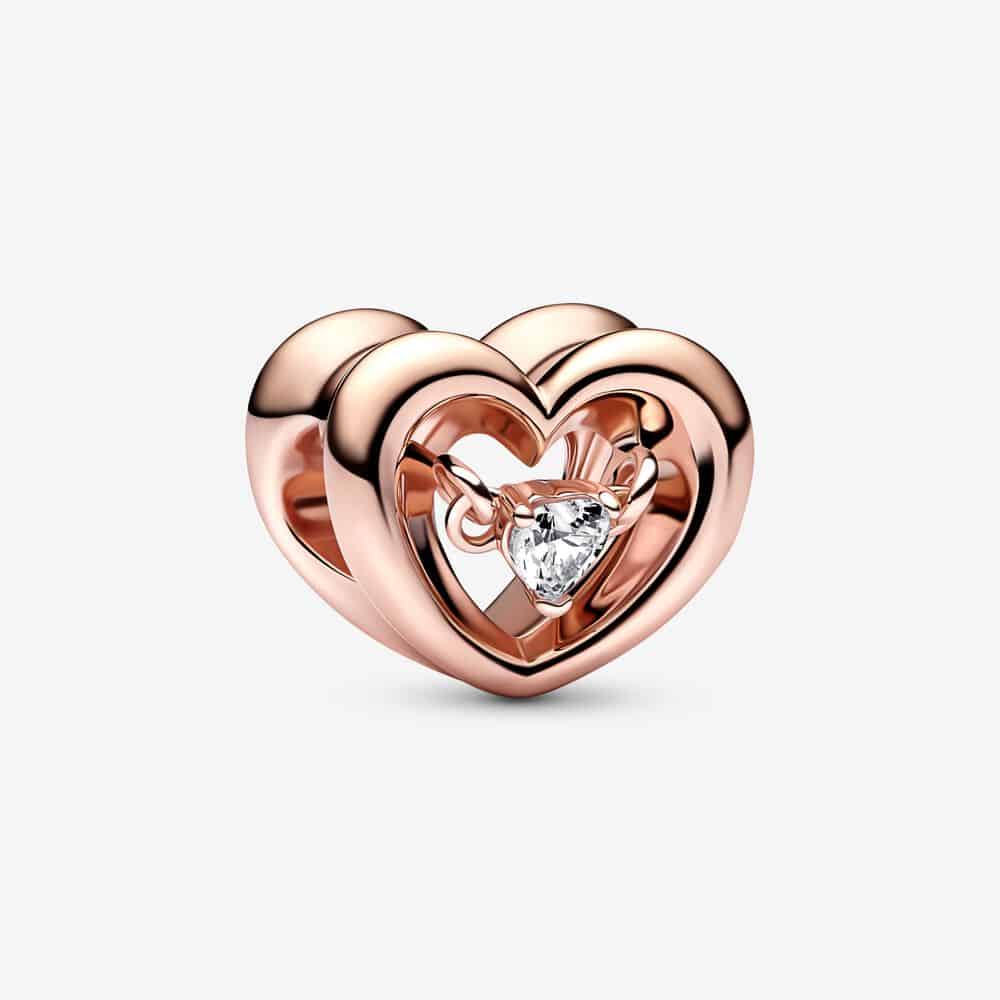 Charm Cœur Rayonnant & Pierre Flottante 69,00 € - 782493C01 Charm Cœur Rayonnant & Pierre Flottante 69,00 € - 782493C01