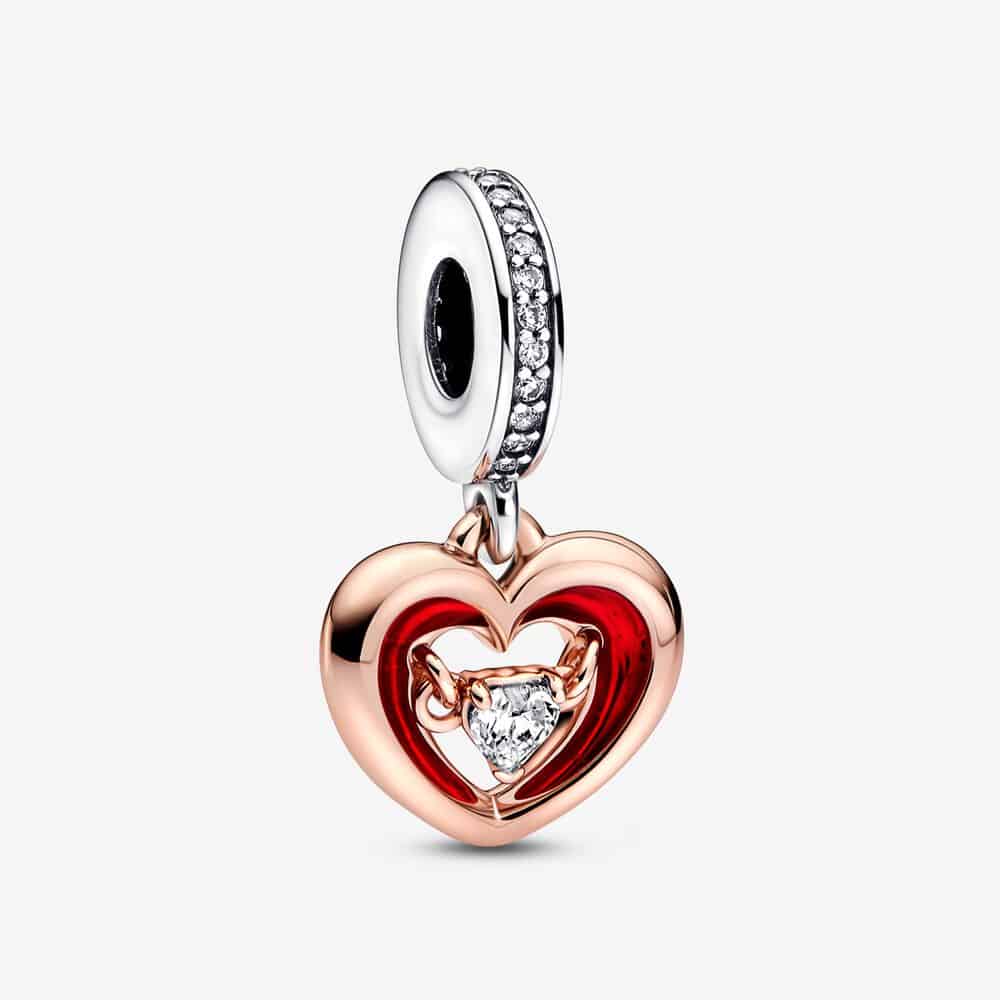 Charm Pendant Cœur Rayonnant Bicolore 59,00 € - 782450C01 Charm Pendant Cœur Rayonnant Bicolore 59,00 € - 782450C01