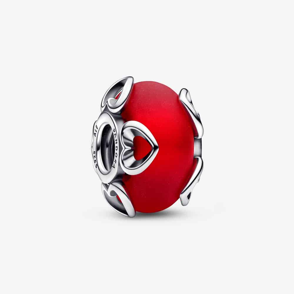 Charm Verre de Murano Rouge Givré & Cœurs 39,00 € - 792497C01 Charm Verre de Murano Rouge Givré & Cœurs 39,00 € - 792497C01