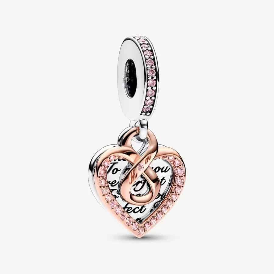 Charm Pendant Double Cœur Infini Bicolore 59,00 € - 782641C01 Charm Pendant Double Cœur Infini Bicolore 59,00 € - 782641C01