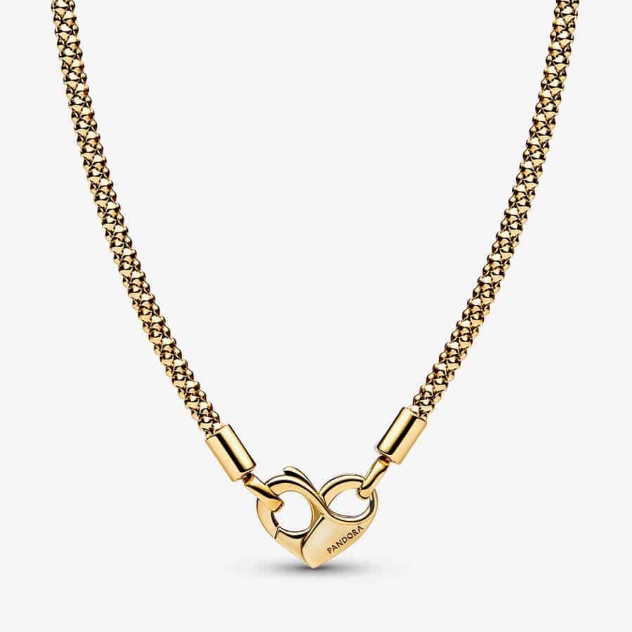 Collier Maille Cloutée Pandora Moments doré à l'or 585/1000e - 269,00 € - 362451C00 Collier Maille Cloutée Pandora Moments doré à l'or 585/1000e - 269,00 € - 362451C00