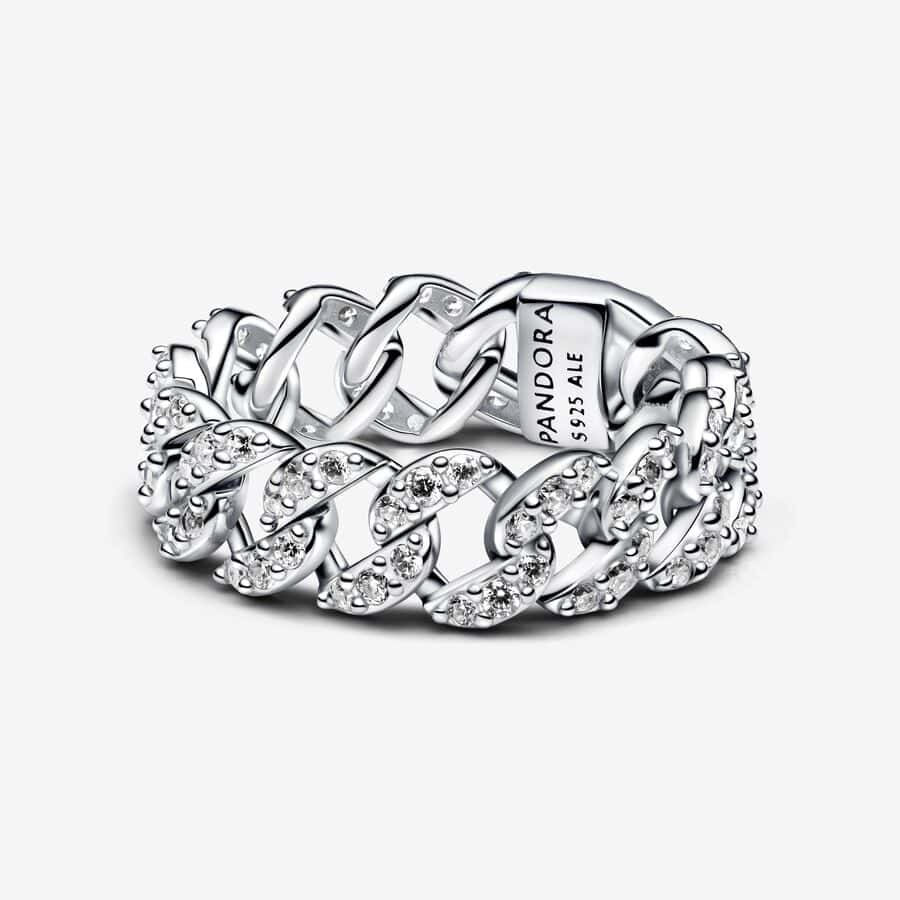 Bague Maille Cubaine Pavée 99,00 € 193557c01 Bague Maille Cubaine Pavée 99,00 € 193557c01