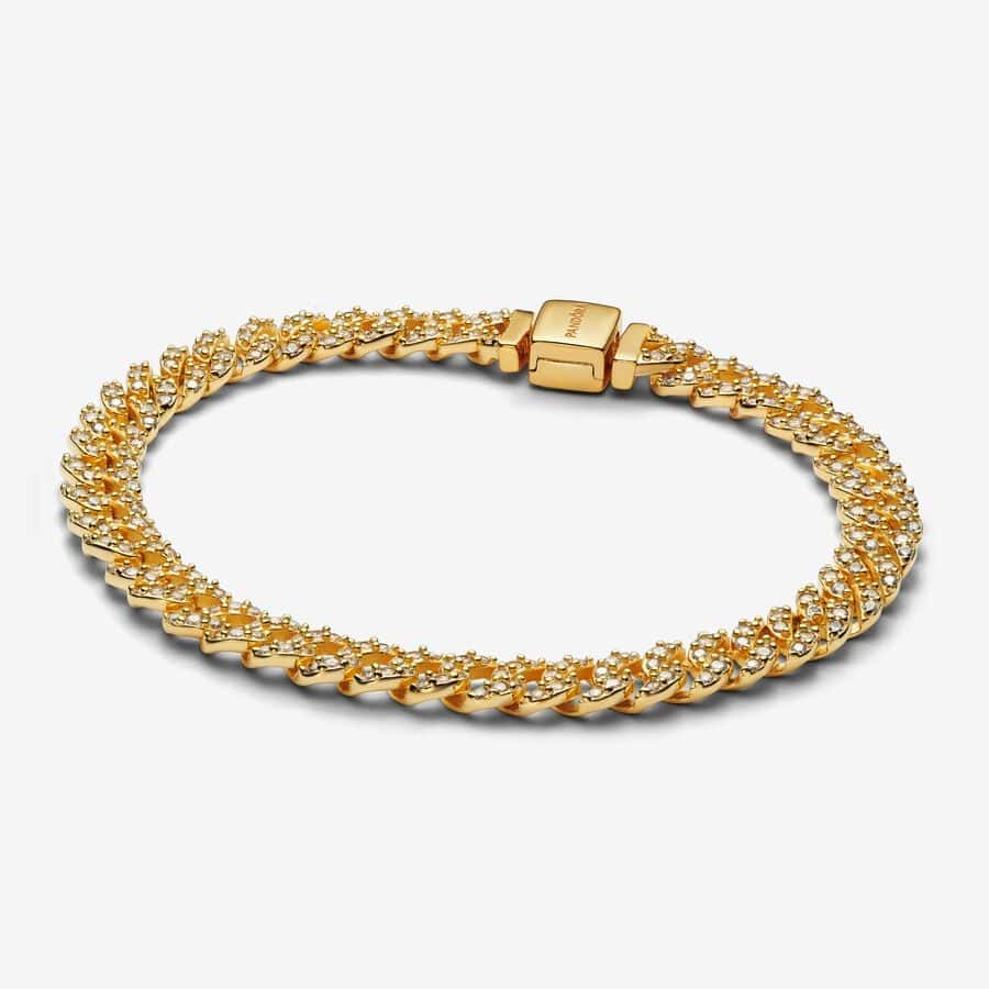 Bracelet Maille Cubaine Pavé 349,00 € - 563008c01 Bracelet Maille Cubaine Pavé 349,00 € - 563008c01