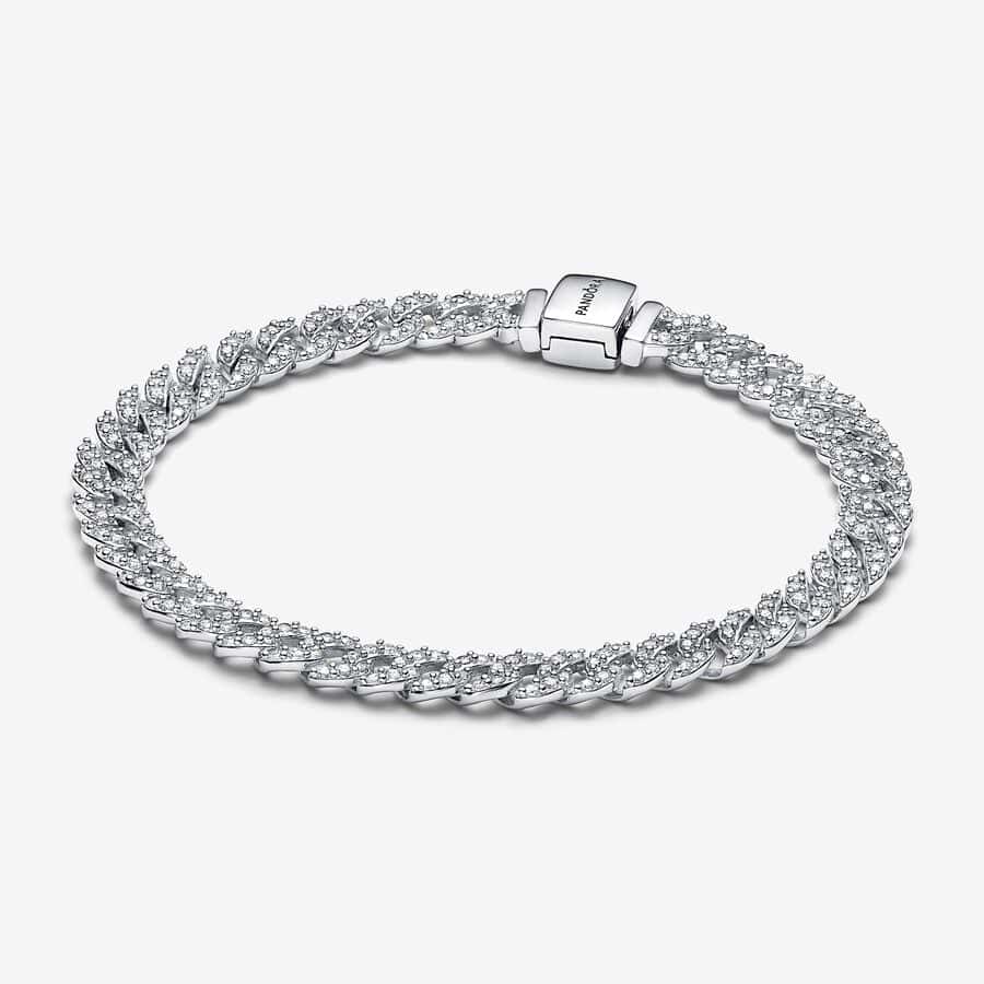 Bracelet Maille Cubaine Pavé Pandora Timeless 199,00 € 593008c01 Bracelet Maille Cubaine Pavé Pandora Timeless 199,00 € 593008c01